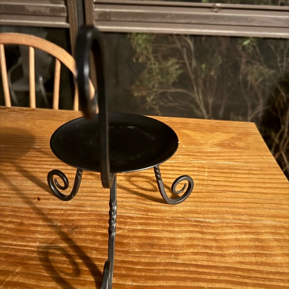 Artistic Black Metal Candle Stand - Picture 6 of 7